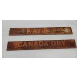2 door push/rack signs - Canada dry and sparkling