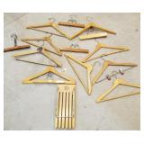 Wooden clothes hangers with advertising,