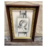 Graphite drawing - girl w/ bird in beautiful