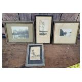 4 Ithaca area pictures - Fall Creek, shore of