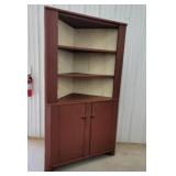 Nice Red corner cupboard - 42w x 23"d x 74 tall