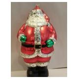 Dept 56 Mercury glass Santa, hand painted