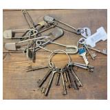 Old keys and horse blanket pins