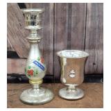 2pcs early mercury glass
