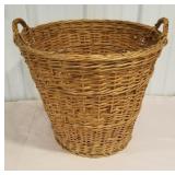 Large tall wicker clothes basket