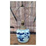 19th century Chinese ginger jar / lamp