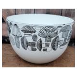 Enamel Bowl - Finel Arabia Finland . Mushrooms