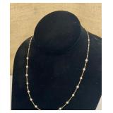 14k & pearl(?) necklace
