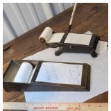 2 antique mechanical note pads - adv dental cream