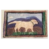 Hook rug of a dog 26x16 nice