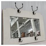 Hall mirror with hooks 32"23"
