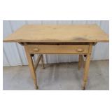 1 drawer bakers table 40"25"30"