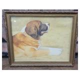 Virginia E Smith watercolor - St Bernard