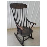 Early stenciled Boston rocker -Love the worn paint