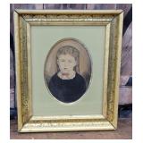 19th century portrait in Gold gilt frame