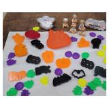 Box Halloween cookie cutters, Wilton molds, etc