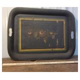 Large rectangular toleware tray