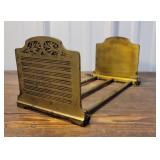 Brass arts and crafts bookends - extendable
