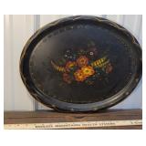 Oval toleware tray