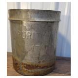 Old Ithaca Purity ice cream steel container