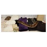 Some vintage clothing, dress size medium, apron,