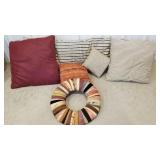 Feather Ticking pillows, throws, down filled