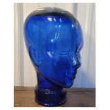 Glass head jar - Blue