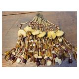 Set of 6 beautiful slag glass caramel beads -