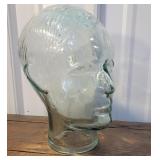 Glass head jar - clear