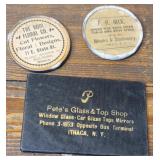 3 Old Ithaca advertising purse mirrors