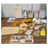 Box of mostly Sheffield farms dairy ephemera