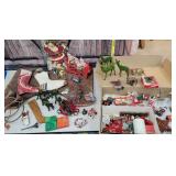 Box of old Christmas decorations