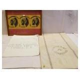 2 Ithaca laundry bags, framed Indian Riverbag