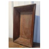 Old red wooden bread tray