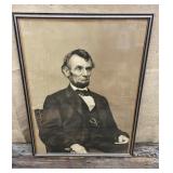 Framed Abraham Lincoln poster approx 19"x25"