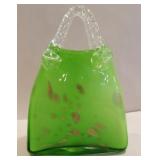 Glass purse basket, beautiful