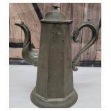 Very old J.H. Hopkins pewter coffee pot