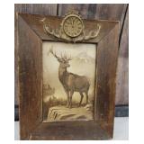 BPOE elk print in original frame