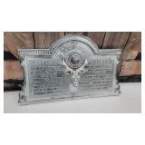 Dated 1921 BPOE Elks Creed plaque - NICE - Heavy