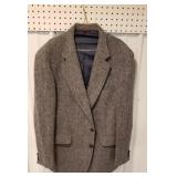 Harris Tweed hand woven pure Scottish wool coat,