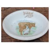 Antique Waldorf Restaurant Ware Dish Dairy Cow -