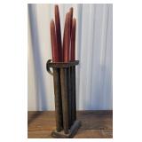 8 hole tin candle mold