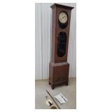 Waterbury grandfather clock 18"11"74"