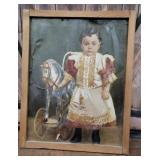 Folksey painting of Hayden Powell Aprx 2yrs old -