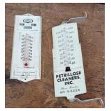 2 Ithaca thermometers - Agway & Petrillose