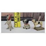 3 metal dogs - love the patina