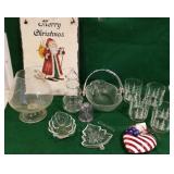 Christmas clear glass , slate Christmas picture,