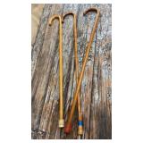 3 wooden canes