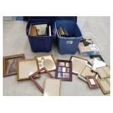 3 tubs of picture frames