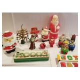 Vintage Christmas item, bank, tree, candy dish,